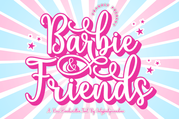 Barbie and Friends: A Charming Handwritten Font for Creative Design