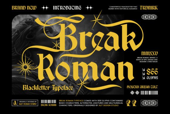 Break Roman: Merging Gothic Tradition with Modern Serif Precision