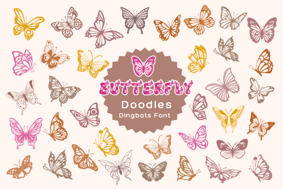 Butterfly Doodles: A Font for Spring-Inspired Design