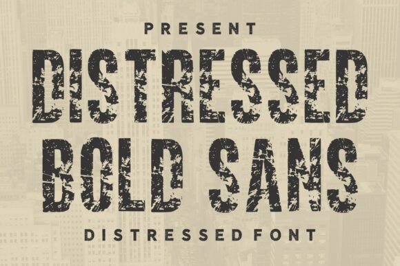 Distressed Bold Sans: Commanding Attention with Raw, Industrial Typography