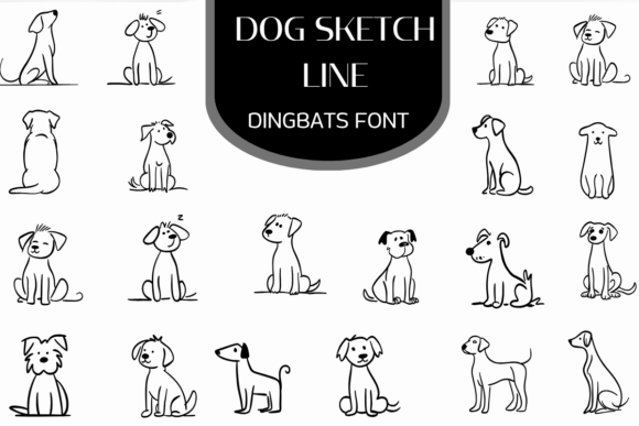 Dog Sketch Line: Elevating Modern Design with Canine Charm