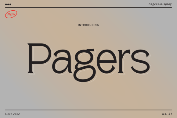 Pagers: A Stylish Serif Font for Modern Designers