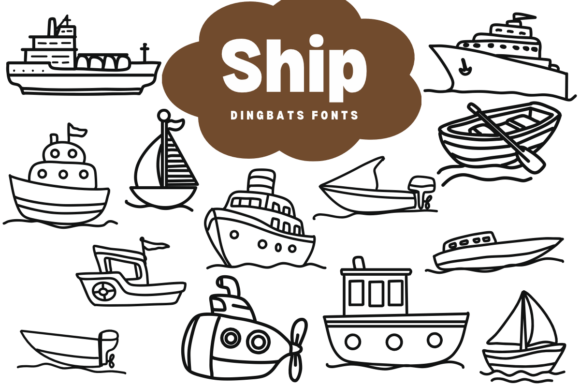 Ship: A Sketch-Style Dingbats Font for Creative Projects