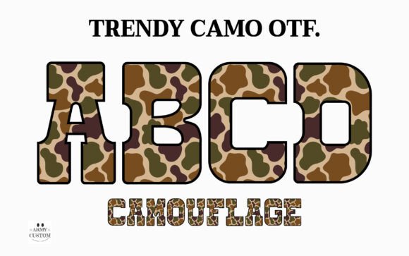 Trendy Camo: The Military-Chic Font for Modern Design