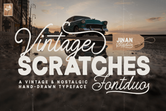 Vintage Scratches Duo: A Font Pairing for Timeless Design